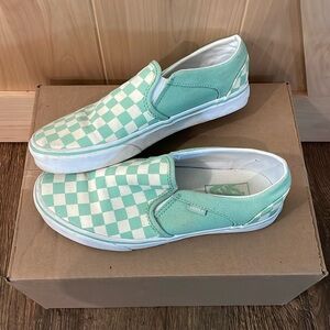 Blue checkered vans